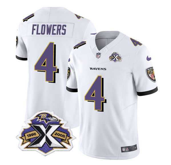 Men & Women & Youth Baltimore Ravens #4 Zay Flowers White 2023 F.U.S.E With Patch Throwback Vapor Limited Stitched Jersey,We sell and wholesale Men & Women & Youth Baltimore Ravens #4 Zay Flowers White 2023 F.U.S.E With Patch Throwback Vapor Limited Stitched Jersey on line form chian!